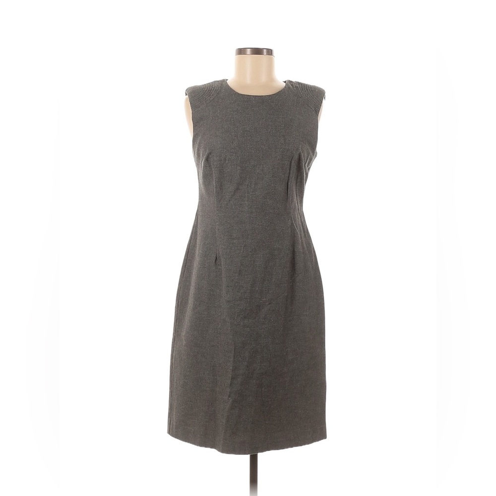 Banana republic padded cap sleeve heather gray sleeveless sheath dress